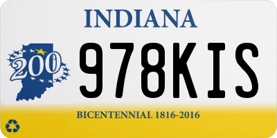 IN license plate 978KIS