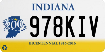 IN license plate 978KIV
