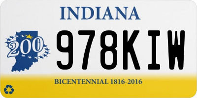 IN license plate 978KIW
