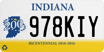 IN license plate 978KIY