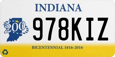 IN license plate 978KIZ