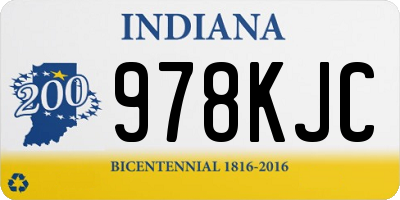 IN license plate 978KJC