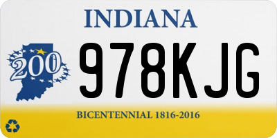 IN license plate 978KJG