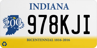 IN license plate 978KJI