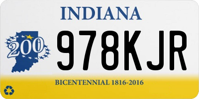 IN license plate 978KJR