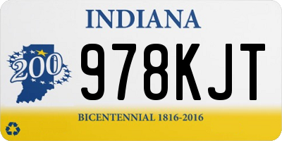 IN license plate 978KJT