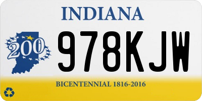 IN license plate 978KJW