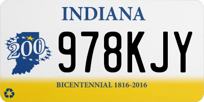 IN license plate 978KJY