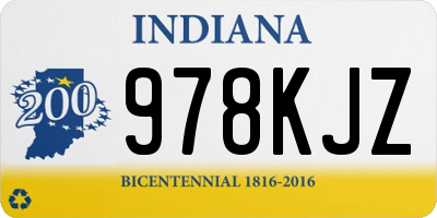 IN license plate 978KJZ