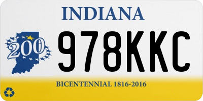 IN license plate 978KKC