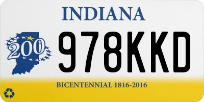 IN license plate 978KKD