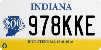 IN license plate 978KKE