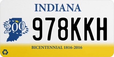 IN license plate 978KKH