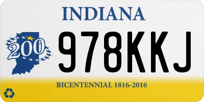 IN license plate 978KKJ