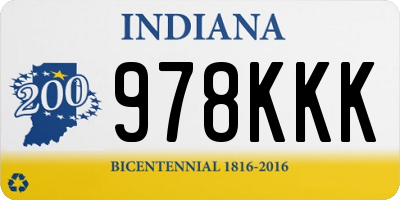 IN license plate 978KKK