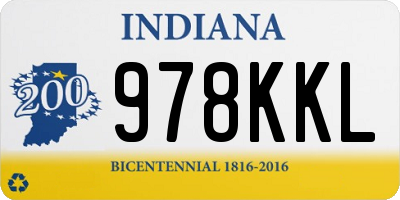 IN license plate 978KKL