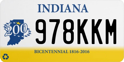 IN license plate 978KKM