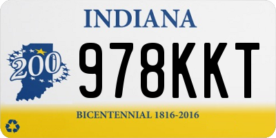 IN license plate 978KKT