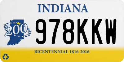 IN license plate 978KKW