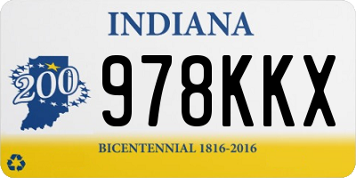 IN license plate 978KKX