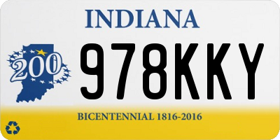 IN license plate 978KKY