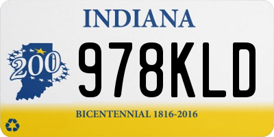 IN license plate 978KLD