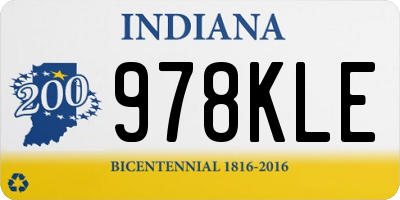 IN license plate 978KLE