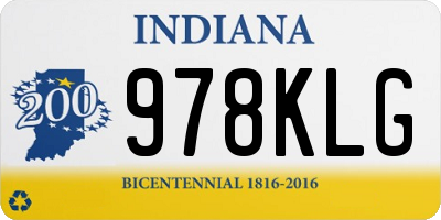 IN license plate 978KLG