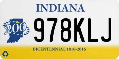 IN license plate 978KLJ