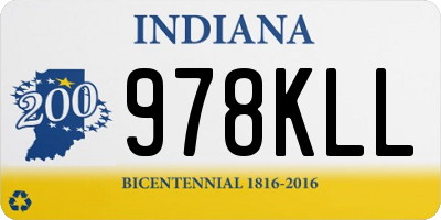 IN license plate 978KLL