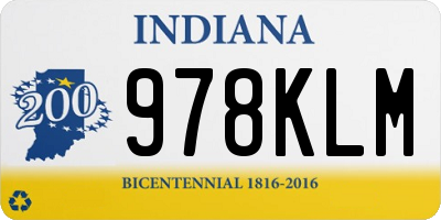 IN license plate 978KLM