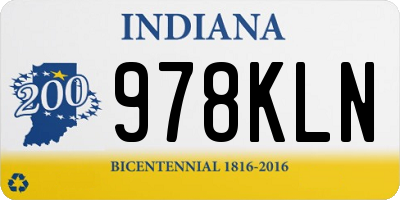 IN license plate 978KLN