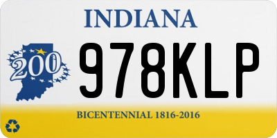 IN license plate 978KLP
