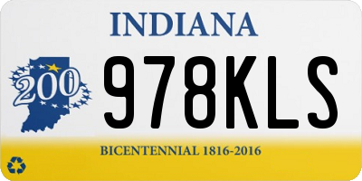 IN license plate 978KLS