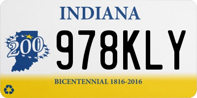 IN license plate 978KLY
