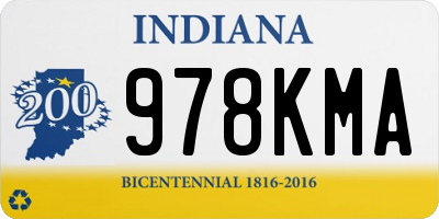 IN license plate 978KMA
