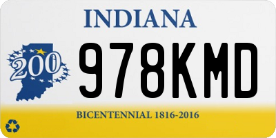 IN license plate 978KMD