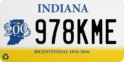 IN license plate 978KME