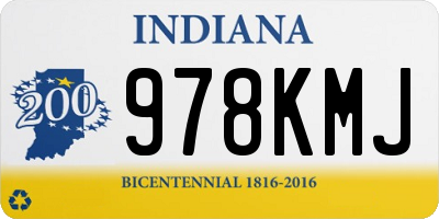 IN license plate 978KMJ