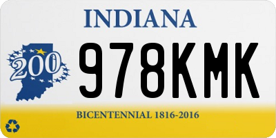 IN license plate 978KMK