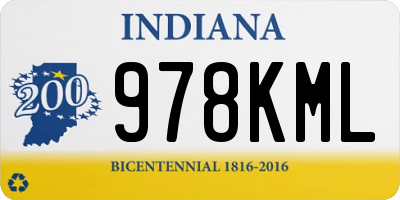 IN license plate 978KML