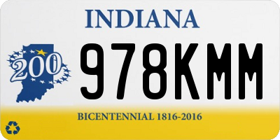 IN license plate 978KMM