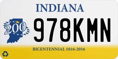 IN license plate 978KMN