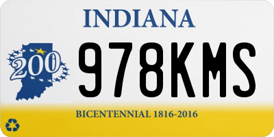 IN license plate 978KMS