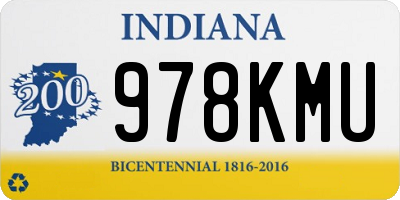 IN license plate 978KMU