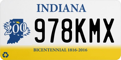 IN license plate 978KMX