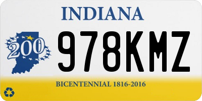 IN license plate 978KMZ
