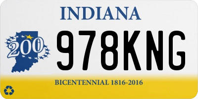 IN license plate 978KNG