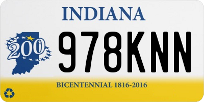 IN license plate 978KNN