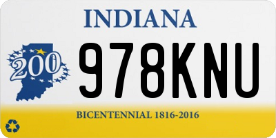 IN license plate 978KNU